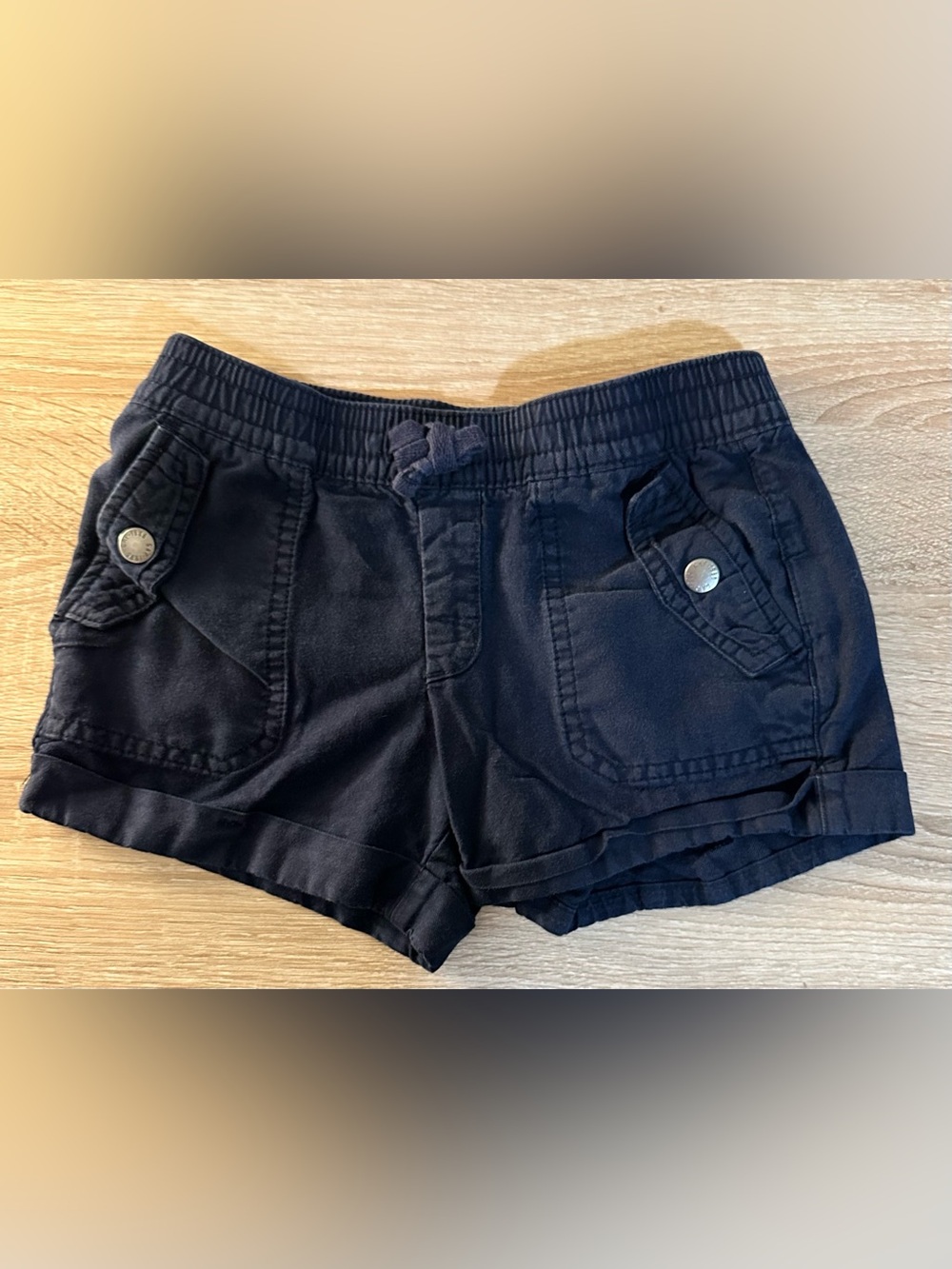 GAP KIDS Girls Navy Drawstring Pocket Shorts